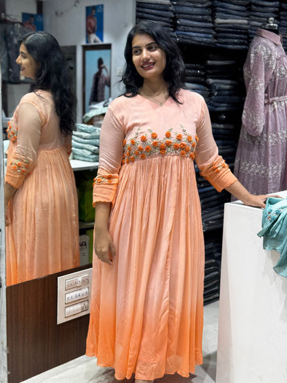 F45 DUAL SHADED OMBRE GOWN