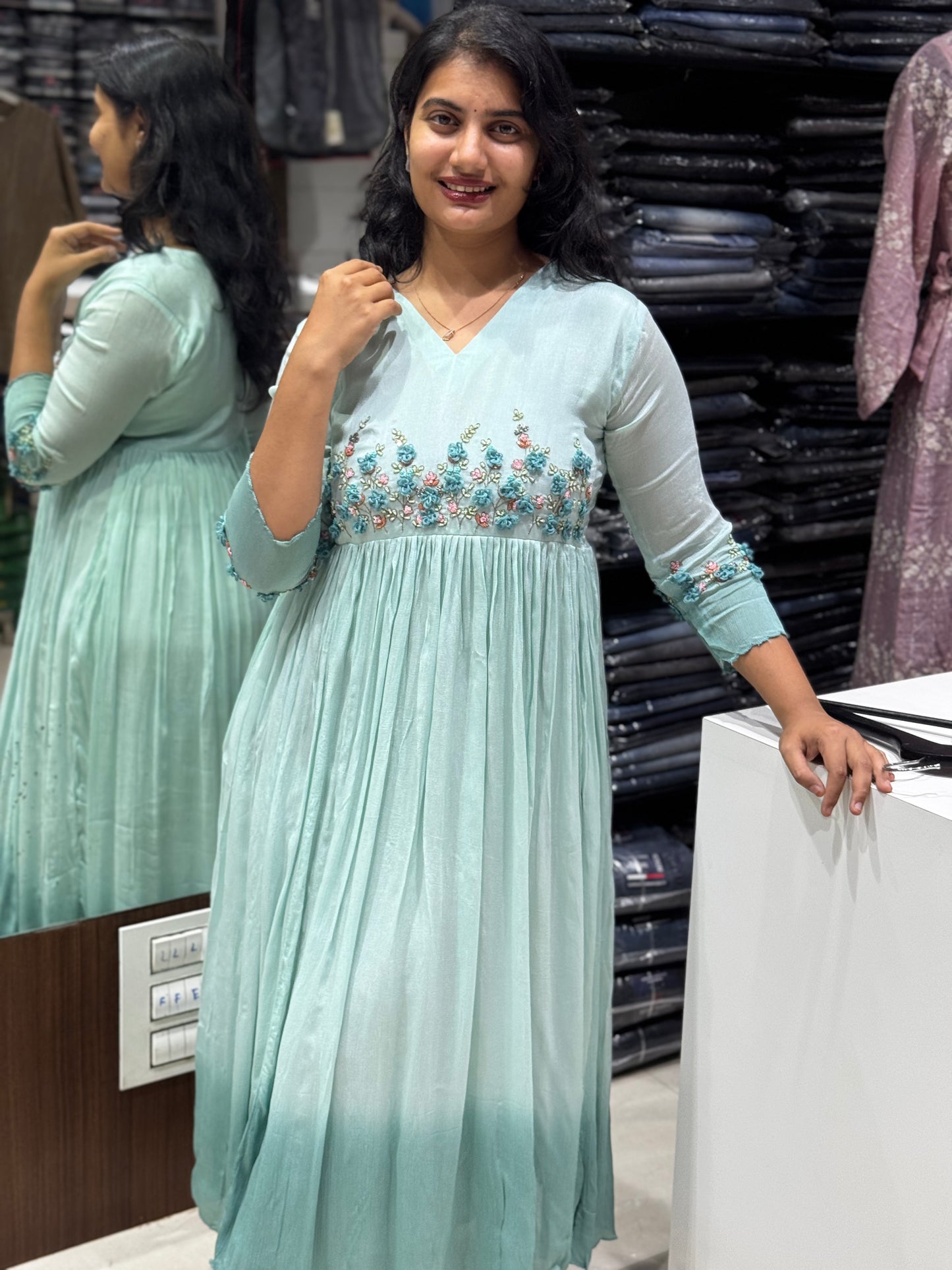 F45 DUAL SHADED OMBRE GOWN