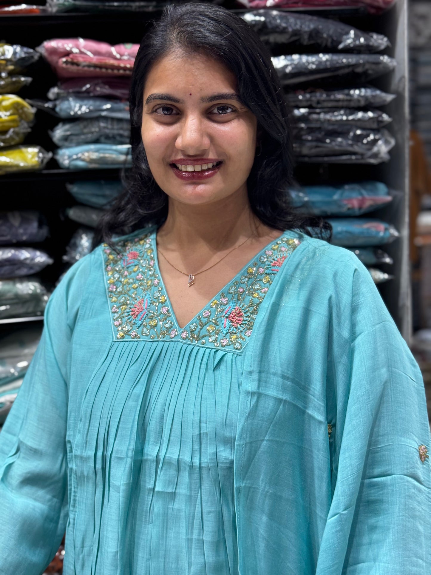 K111 Mulchanderi three piece suit set