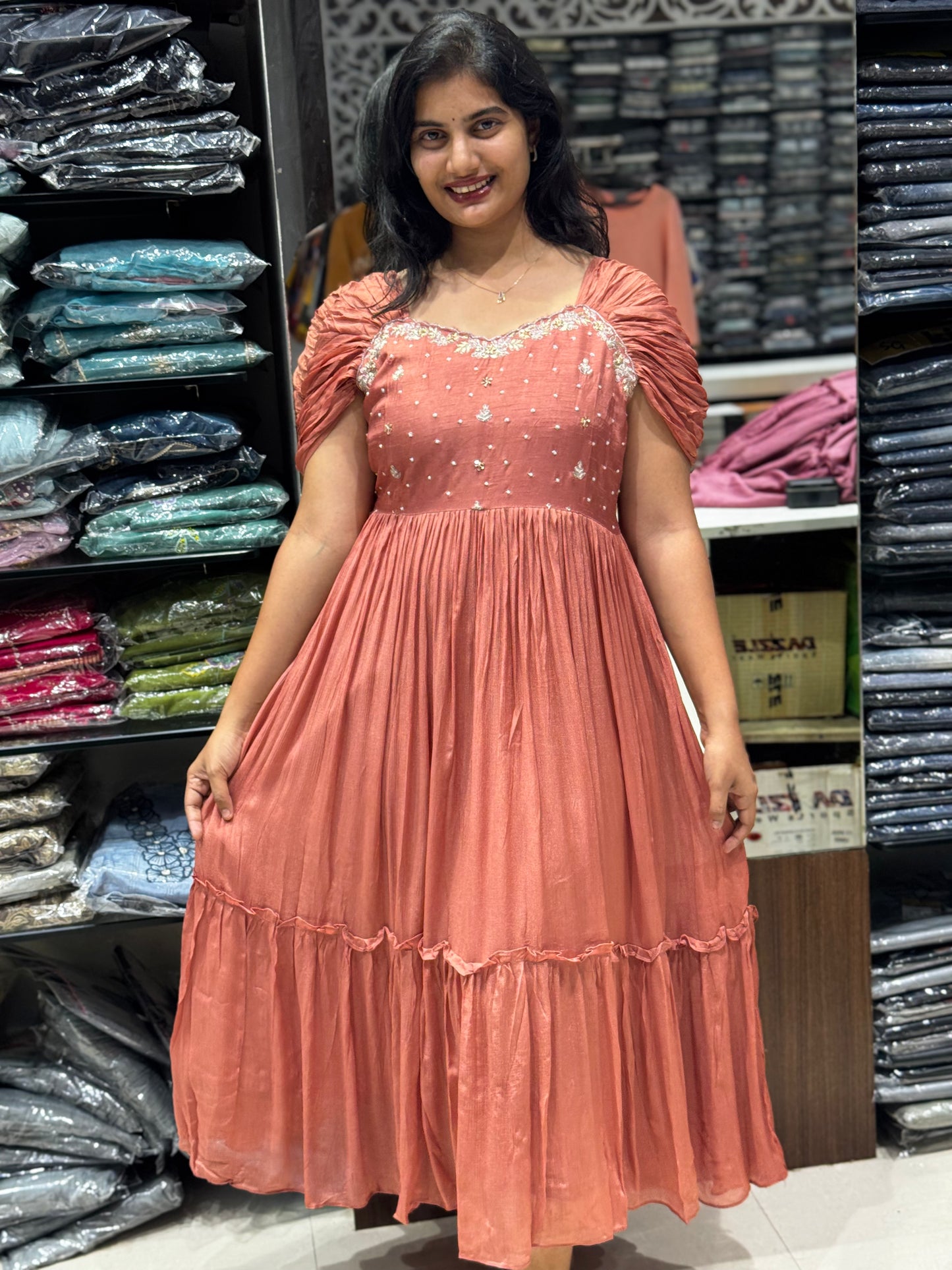 F51 CHINON SILK GOWN