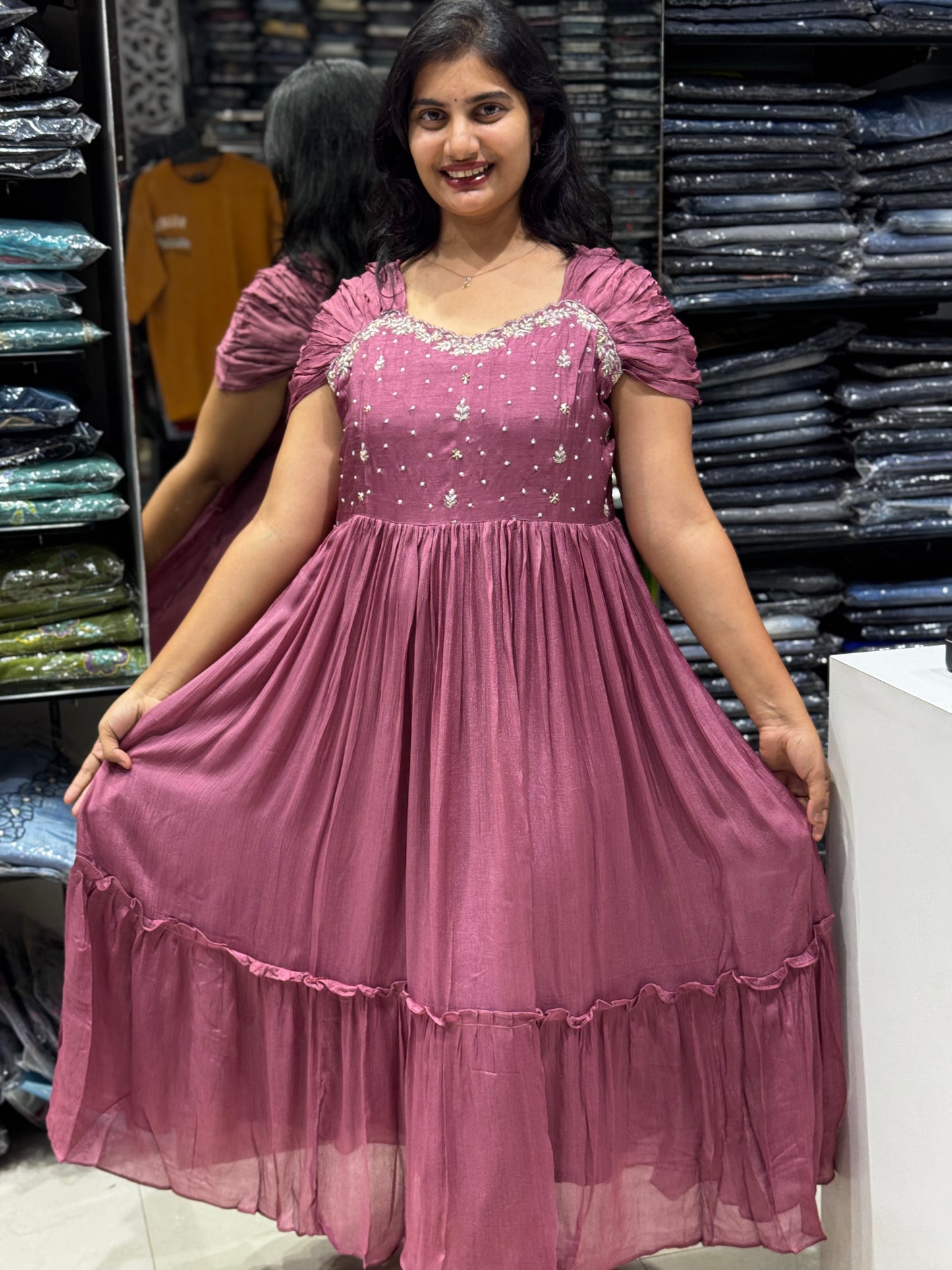 F51 CHINON SILK GOWN