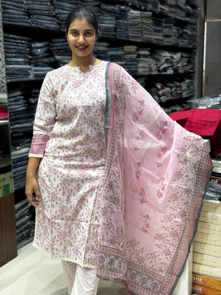 K127 CHANDERI SUIT SET