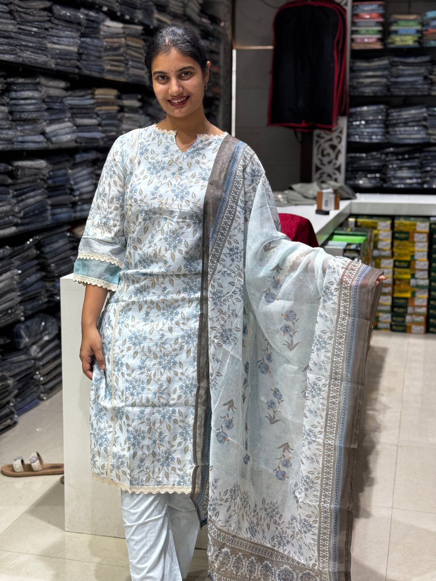 K127 CHANDERI SUIT SET