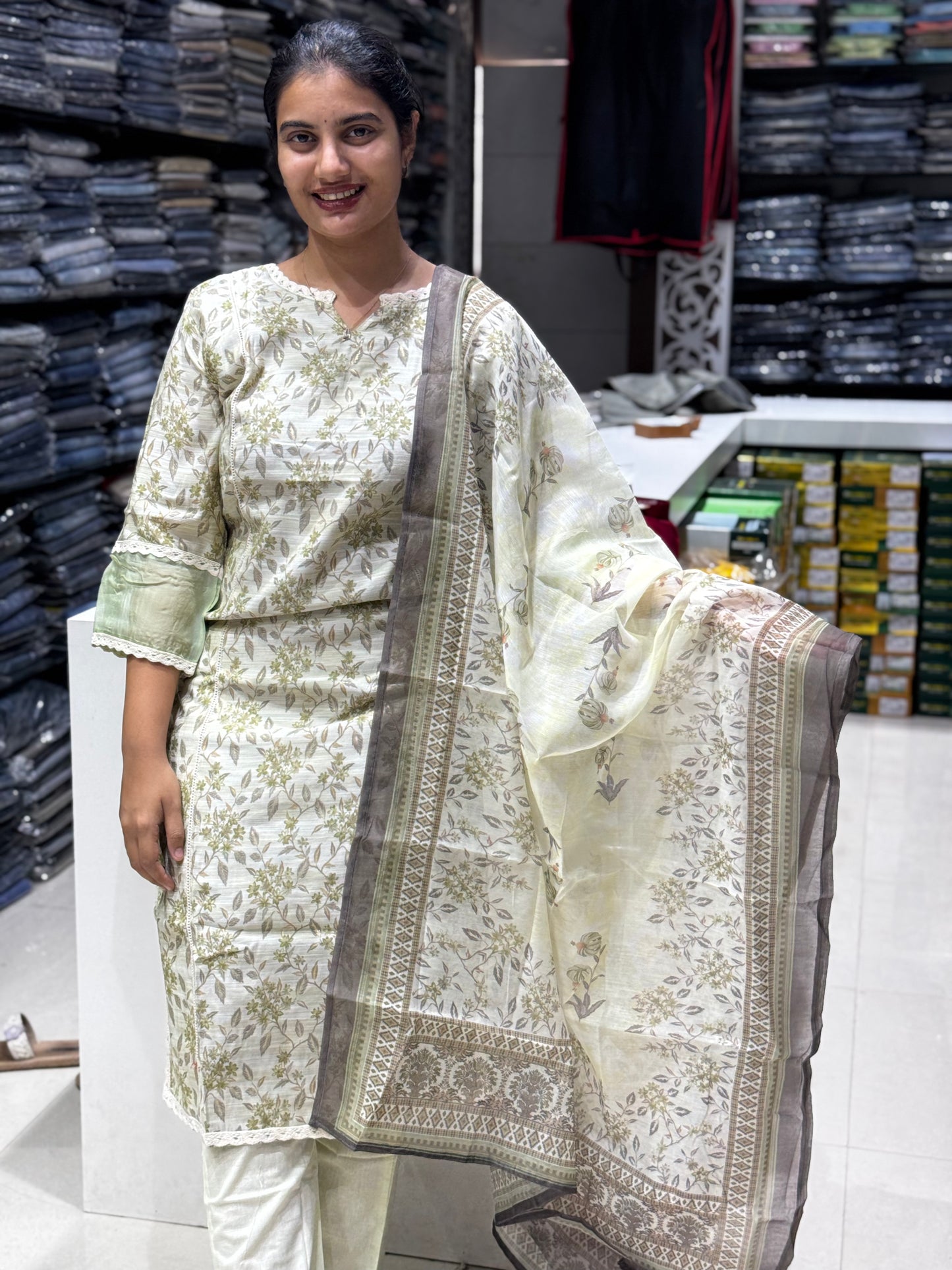 K127 CHANDERI SUIT SET