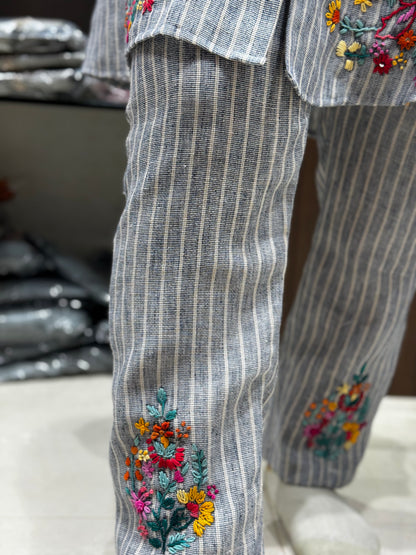 C53 KHADI STRIPES CORD SET