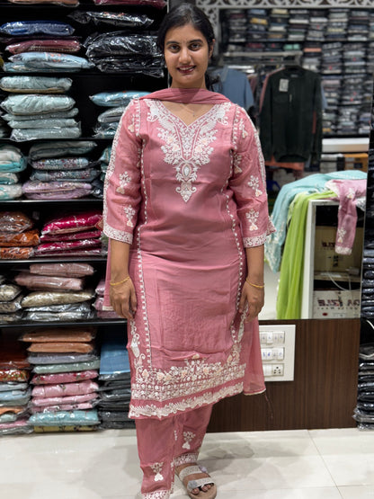 K132 GEORGETTE THREE PEICE SUIT SET