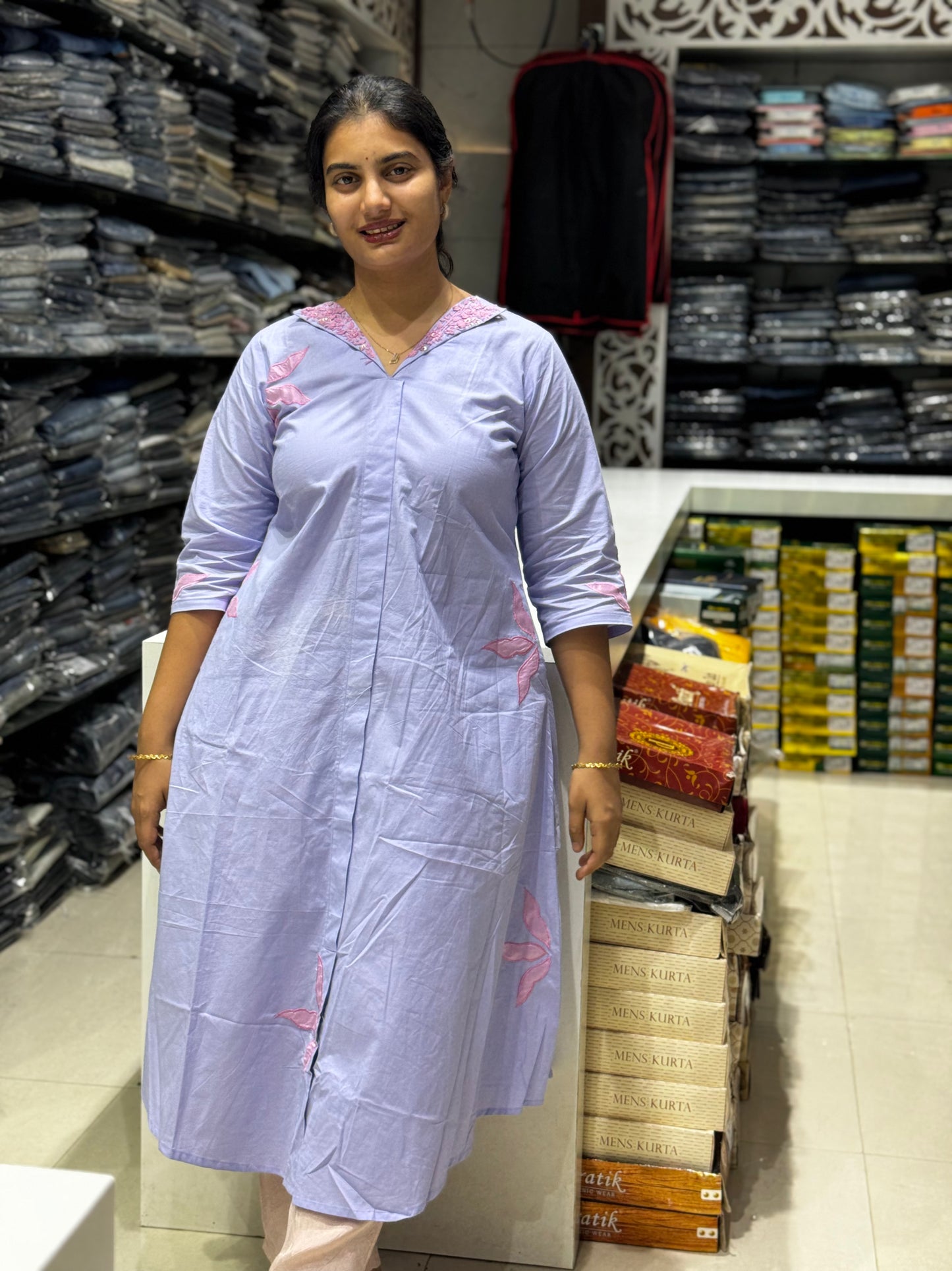 F55 HANDLOOM COTTON KURTI/GOWN