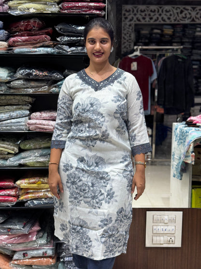 T21 LIEN FLORAL KURTI