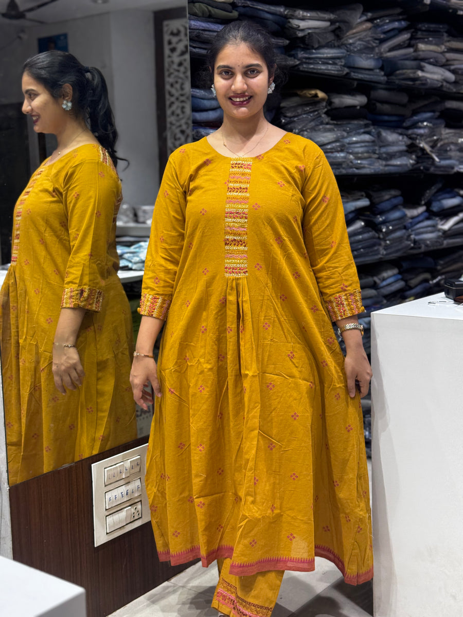 C59 HANDLOOM COTTON JAMDANI CORD SET