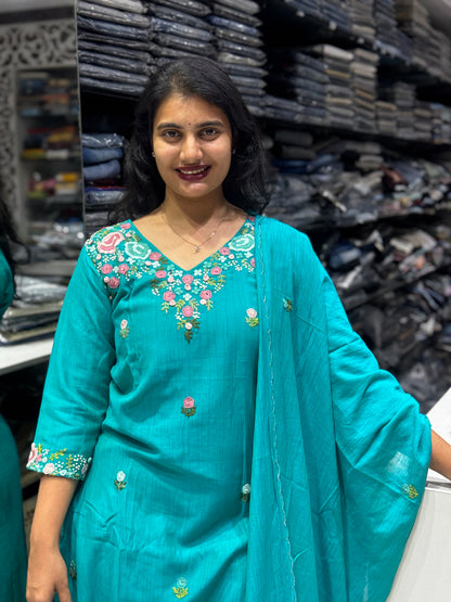 K134 SLUBSILK KNOT WORK SUIT SET