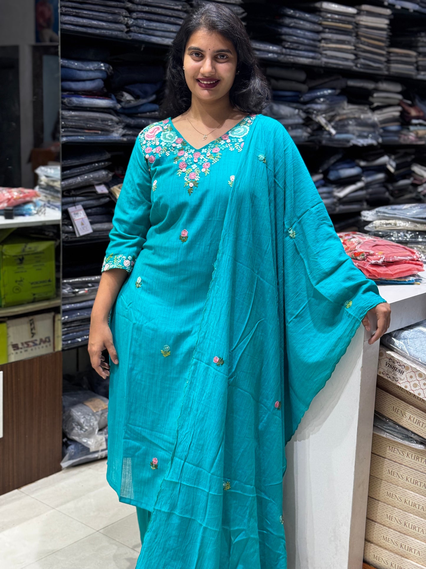K134 SLUBSILK KNOT WORK SUIT SET