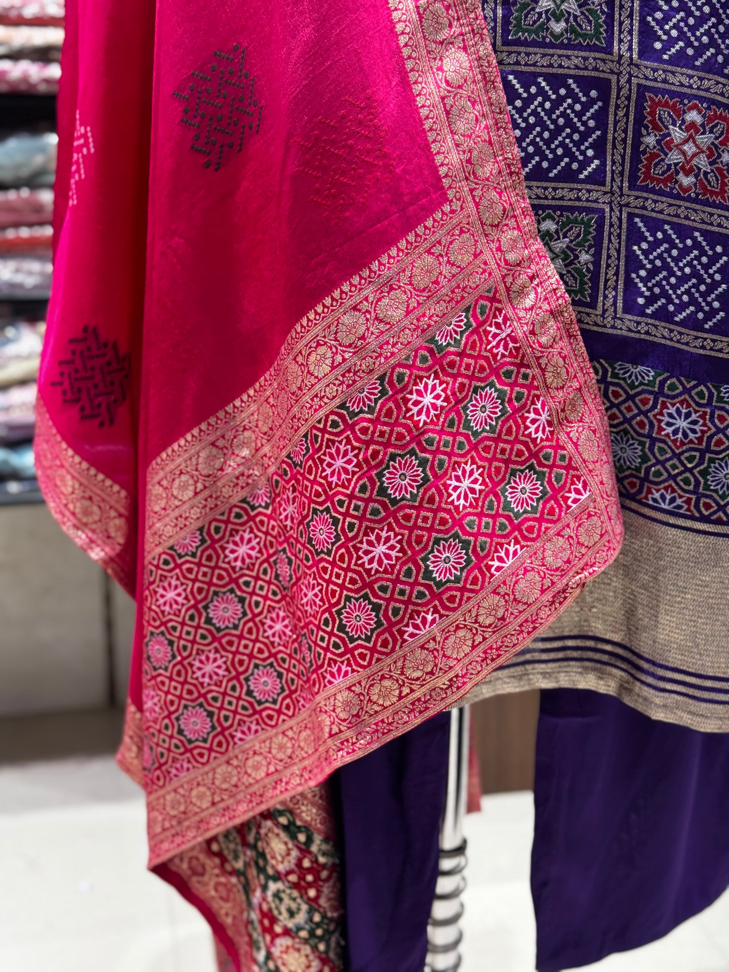 K191 Benaras georgette three 3pc suit set