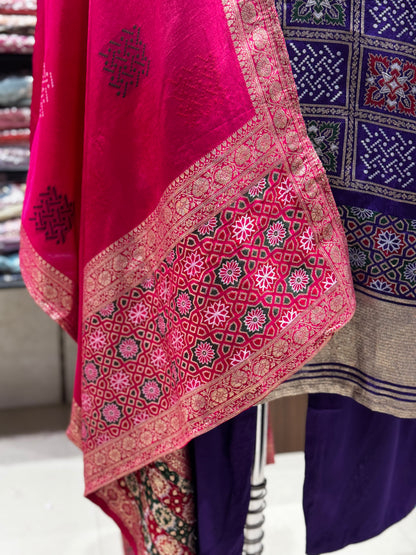 K191 Benaras georgette three 3pc suit set