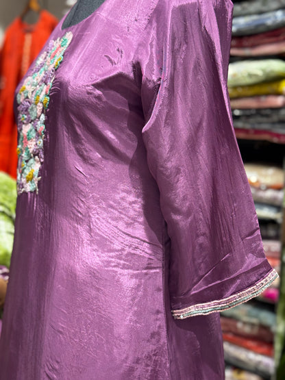 K193 PURPLE CHINON SILK 3PC SET