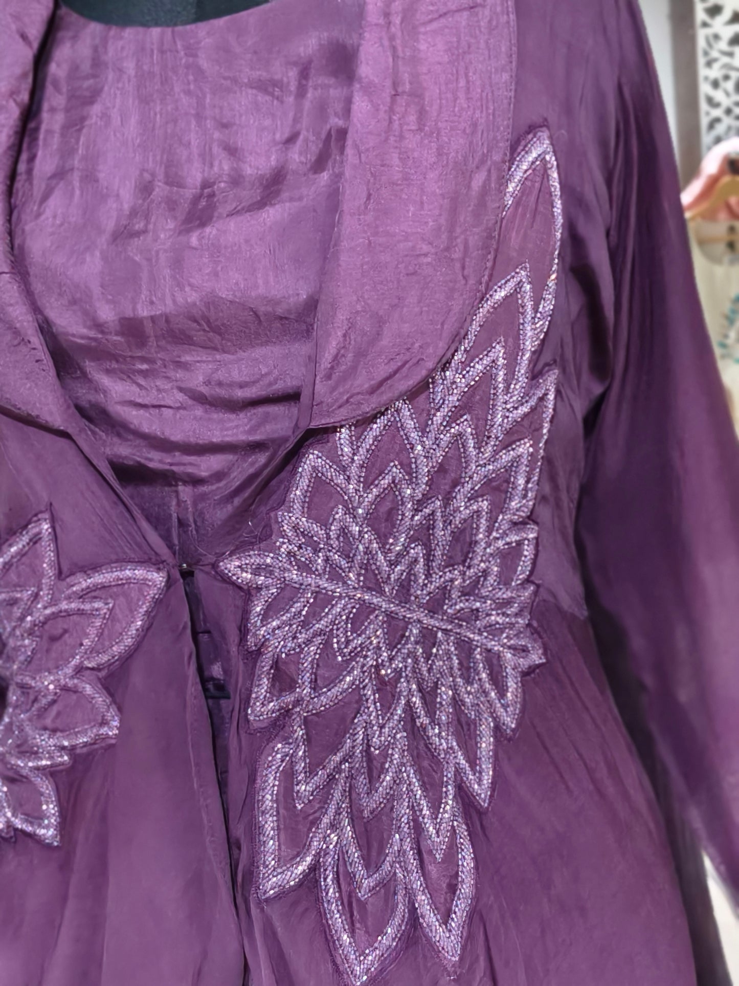IN 15 3pice Cord Set With Jacket Model Purple colour