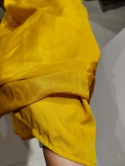 IN2 MUSTARD YELLOW Plazzo indowestern with cape style hands dupatta