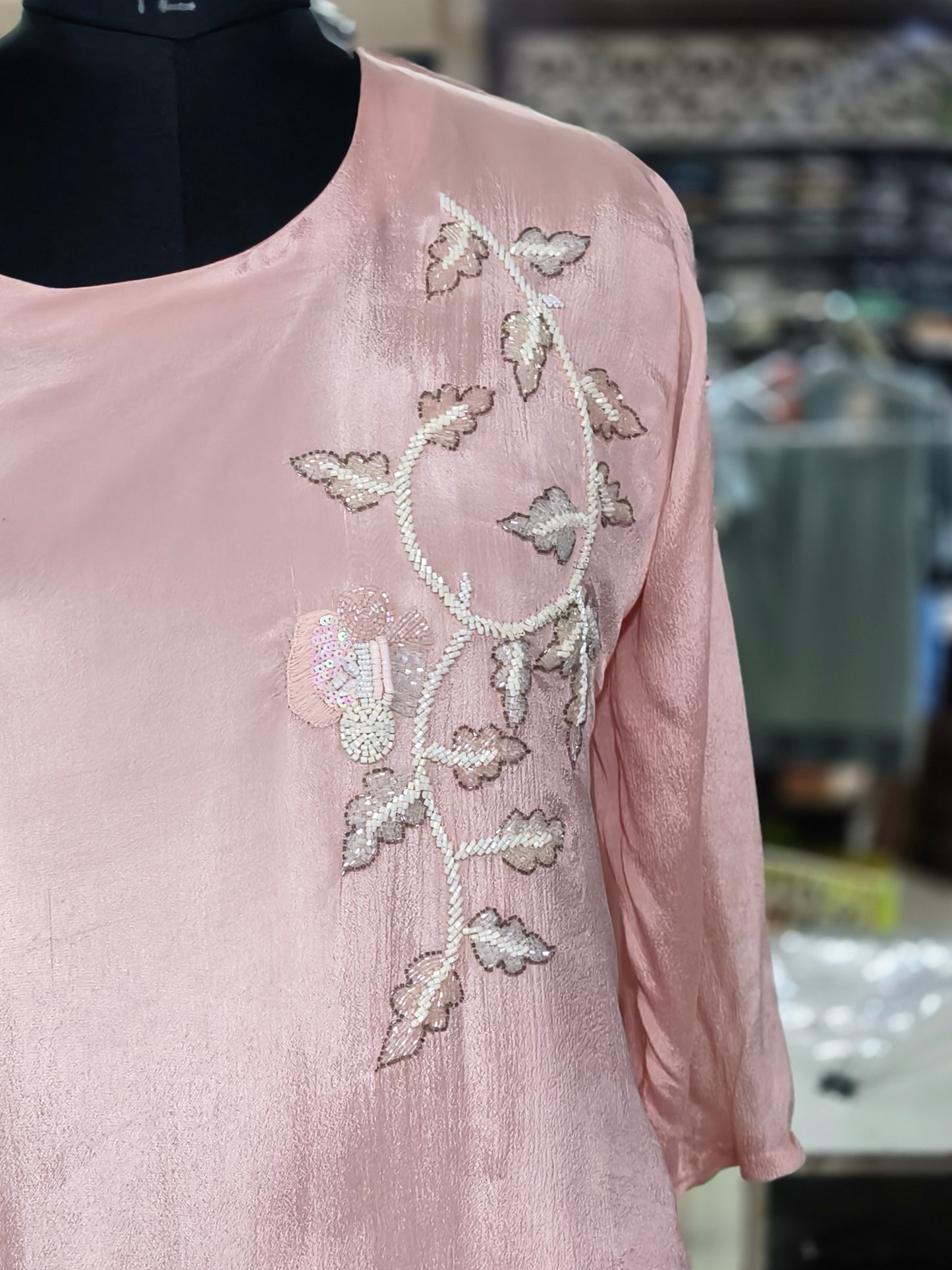 IN9 Baby Pink Indo-western Cord Set