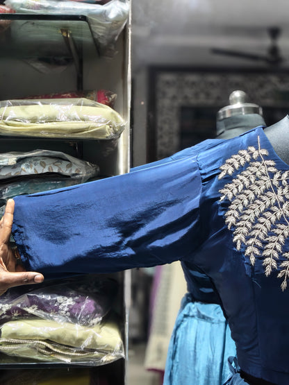 IN16 Blue Ombre Shaded Indo-western Dress