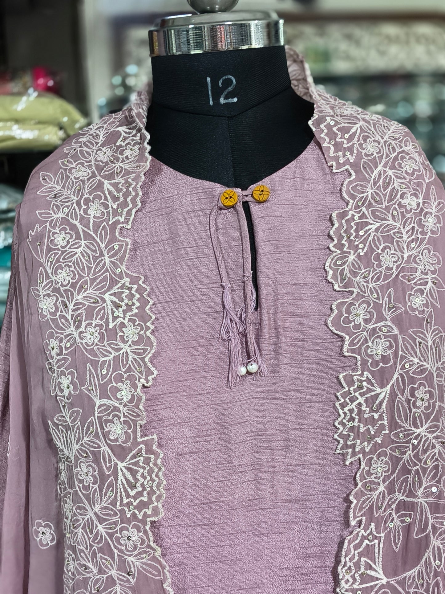IN 14 Indo-western Cord Set Jacket Style Light Pink