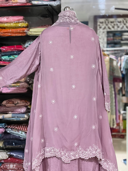 IN 14 Indo-western Cord Set Jacket Style Light Pink