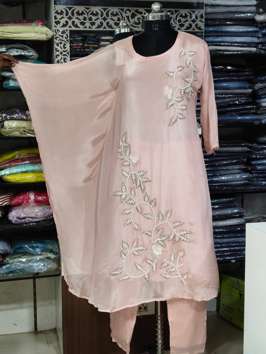 IN9 Baby Pink Indo-western Cord Set