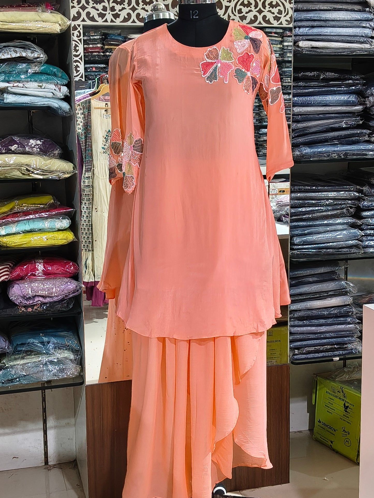 IN11 Chinon Silk Light Peach Cord Set