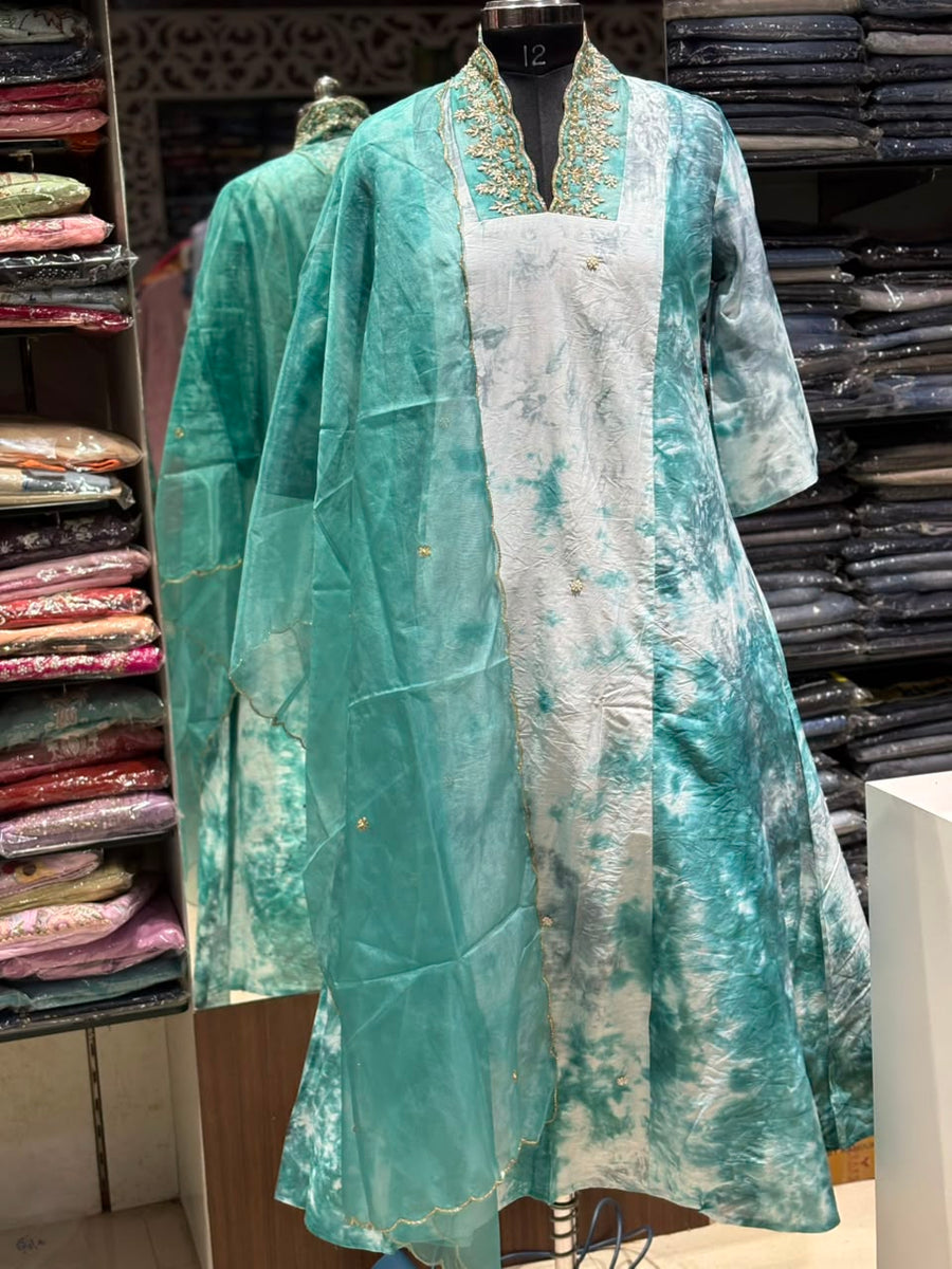 K196 Ombre Shaded blue 3pice set