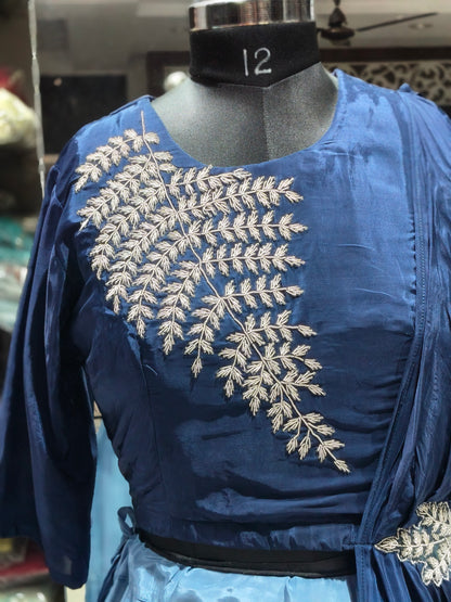 IN16 Blue Ombre Shaded Indo-western Dress