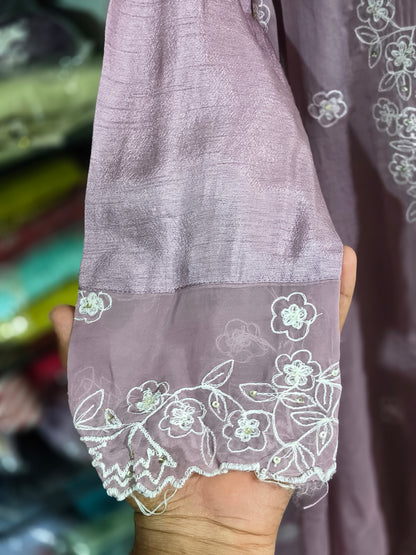 IN 14 Indo-western Cord Set Jacket Style Light Pink