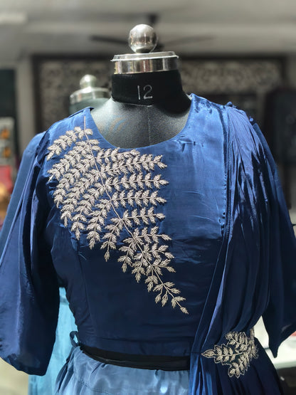 IN16 Blue Ombre Shaded Indo-western Dress