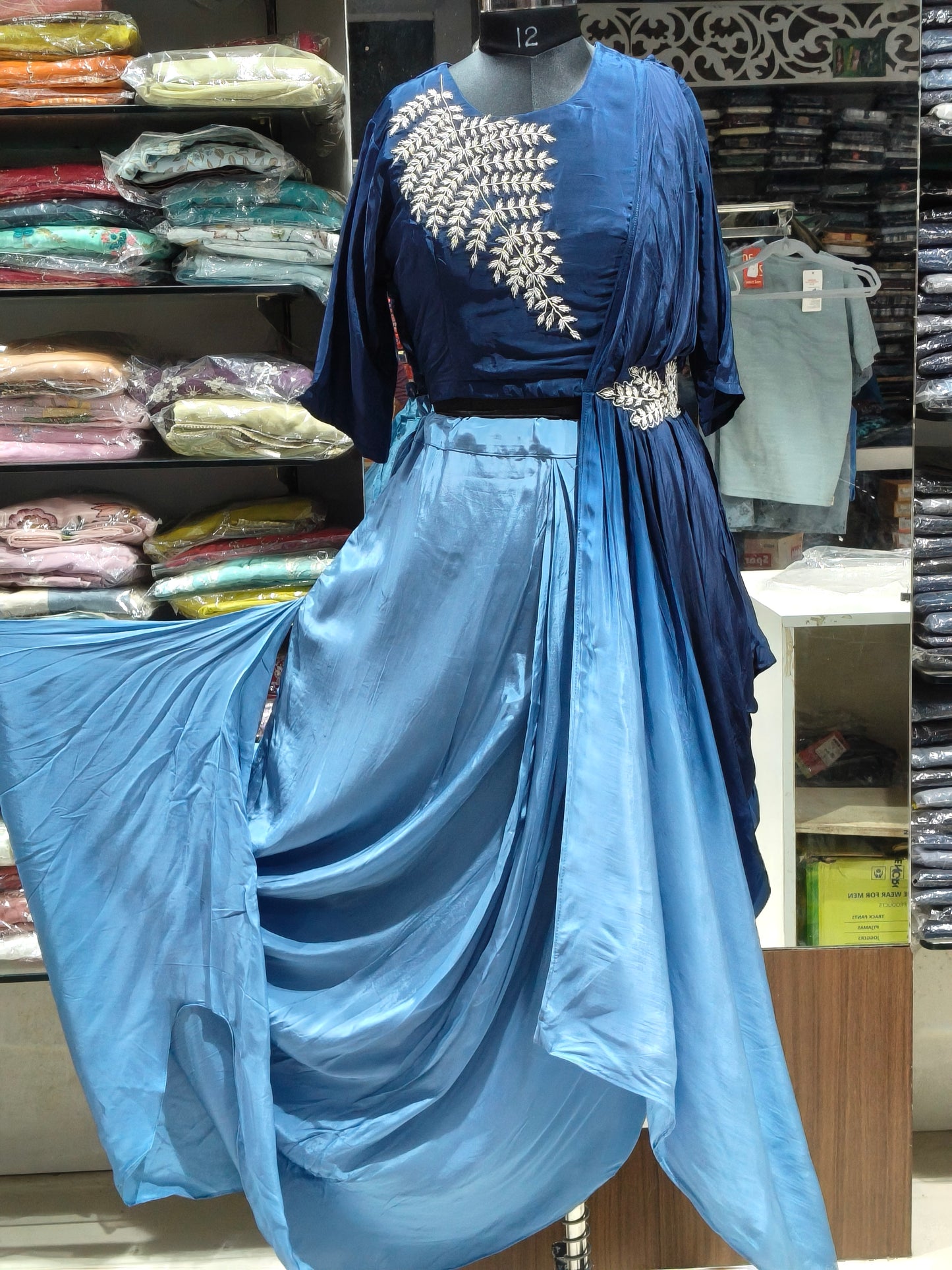 IN16 Blue Ombre Shaded Indo-western Dress